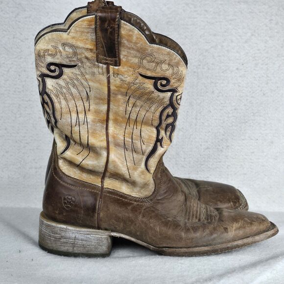 Ariat Distressed Mesteno Dust Devil Tan Marble Western Boots Men\'s 14D